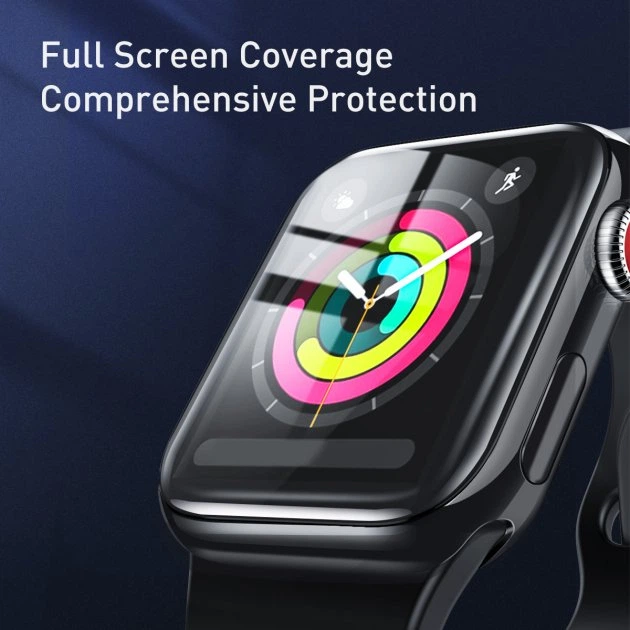 Захисне скло BASEUS 0.2mm для iWatch 42mm serise 1-2-3 Full-screen curved tempered glass soft screen (SGAPWA4-F01) - зображення 3