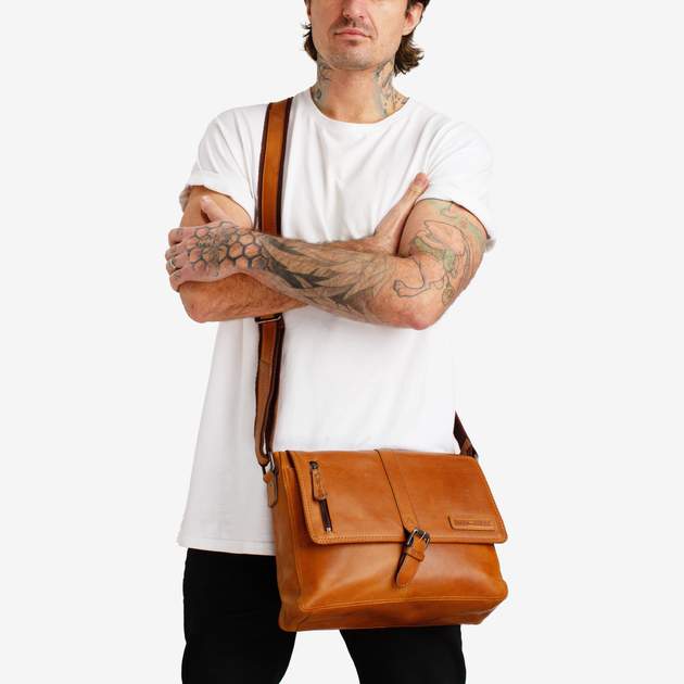 Сумка мужская кожаная мессенджер средняя Hill Burry Messenger 3058 ...