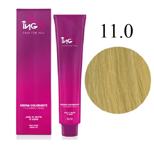 Крем-краска для волос ING Professional Coloring Cream 11.0 Специальный блондин 100 мл - Фото 1 Крем-краска для волос ING Professional Coloring Cream 11.0 Специальный блондин 100 мл - изображение 1