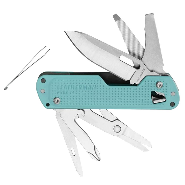 Складной нож мультиинструмент Leatherman 832867 Free T4 Arctic 11 функций 93 мм - изображение 1