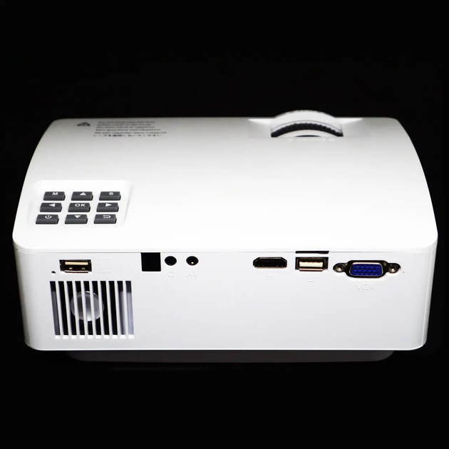 Мультимедійний світлодіодний проектор WiFi XPro XPA8 HD 720p, 1800Лм, з динаміком, портативний домашній кінотеатр - Фото 4 Мультимедійний світлодіодний проектор WiFi XPro XPA8 HD 720p, 1800Лм, з динаміком, портативний домашній кінотеатр - зображення 4