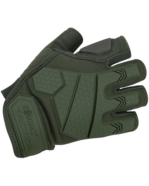 Рукавички тактичні KOMBAT UK Alpha Fingerless Tactical Gloves, L олива - изображение 1