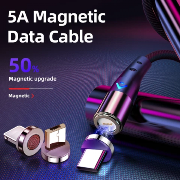 Быстрая магнитная зарядка USB 3 в 1 для Android, Iphone, Type C ...
