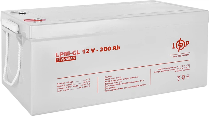 Аккумуляторная батарея LogicPower Гелевая LPM-GL 12V - 280 Ah (LP13185) - изображение 2