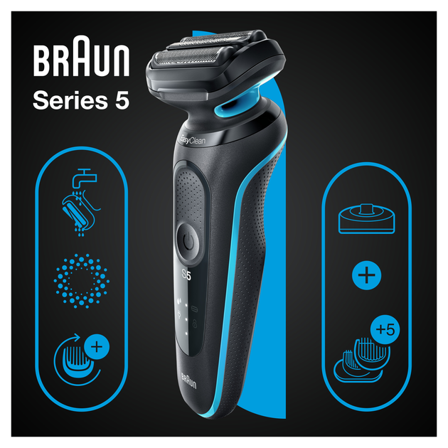 Электробритва Braun Series 5 51-M4500cs BLACK / MINT – фото