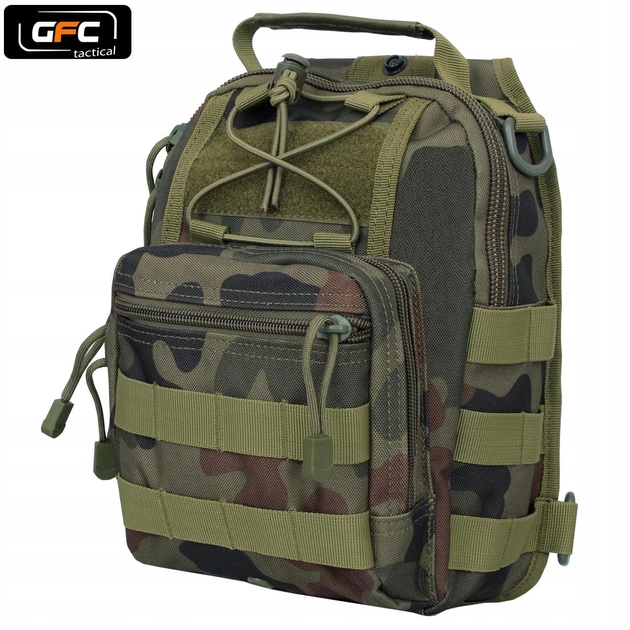 Военная тактическая сумка военный рюкзак на плечо GFC Tactical EDC Chest Pack Molle Assault Range Bag 26x20x11 см 4,5л - изображение 2