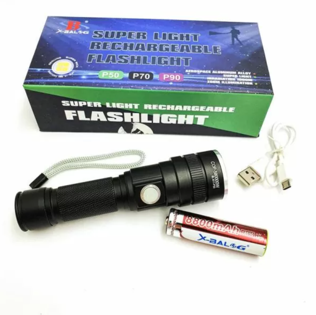 Мощный ручной аккумуляторный фонарь BL-611 с диодом P50 фонарик с ZOOMом (ЗАРЯЖАЕТСЯ ОТ USB) - Фото 16 Мощный ручной аккумуляторный фонарь BL-611 с диодом P50 фонарик с ZOOMом (ЗАРЯЖАЕТСЯ ОТ USB) - изображение 16