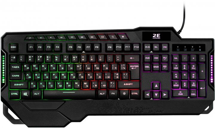 Клавіатура ігрова 2E Gaming KG340 LED USB Black Ukr - изображение 2