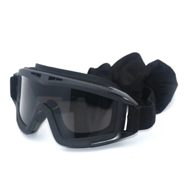 Баллистические очки со сменными линзами черные - изображение 1