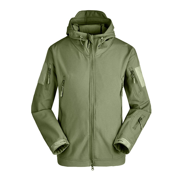 Тактическая куртка Soft Shell Lesko A001 Green 2XL армейская военная (F_4255-27069) - изображение 1