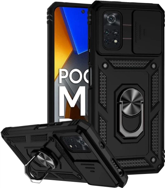 Чехол для смартфона Xiaomi Poco X4 Pro 5G BeCover Military Black (BC_708197) - Фото 1 Чехол для смартфона Xiaomi Poco X4 Pro 5G BeCover Military Black (BC_708197) - изображение 1