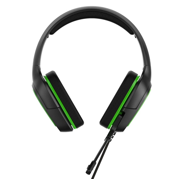 Проводные наушники iPega PG-R006 с регулируемым микрофоном для геймеров Черно-Зеленый - изображение 2