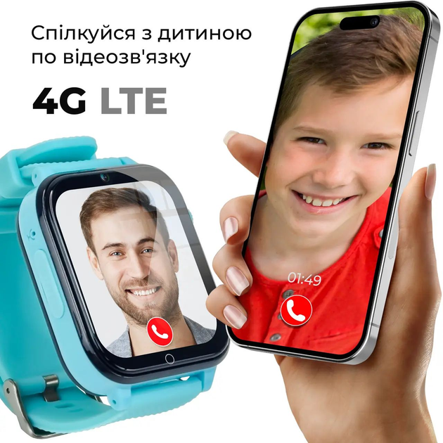 Детские смарт-часы Jetix DF100 Pro Kids 4G Blue (100Pro-k1-RA) - изображение 2