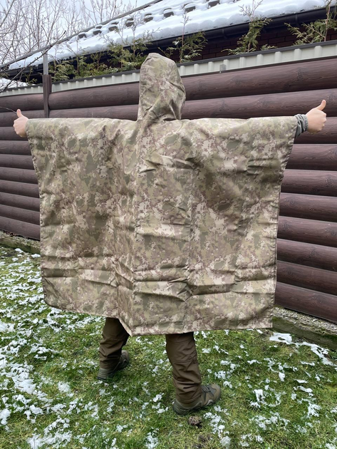 Військовий плащ намет пончо дощовик з капюшоном ЗСУ - зображення 2