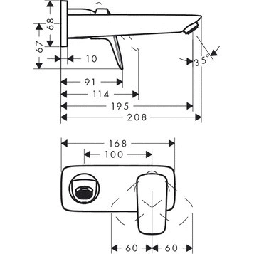 Смеситель для умывальника Hansgrohe Logis EcoSmart 71220000 - изображение 2