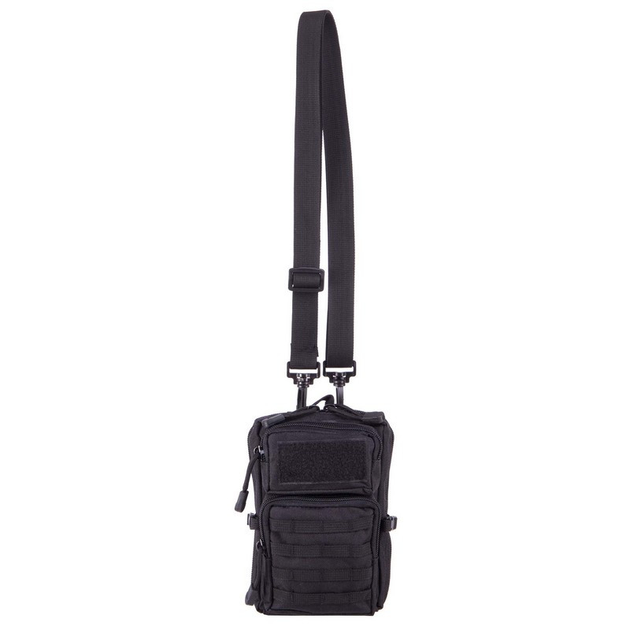 Компактна тактична сумка через плече SILVER KNIGHT Військова 17 x 11 x 4,5 см Оксфорд Чорний (TY-231) - зображення 2