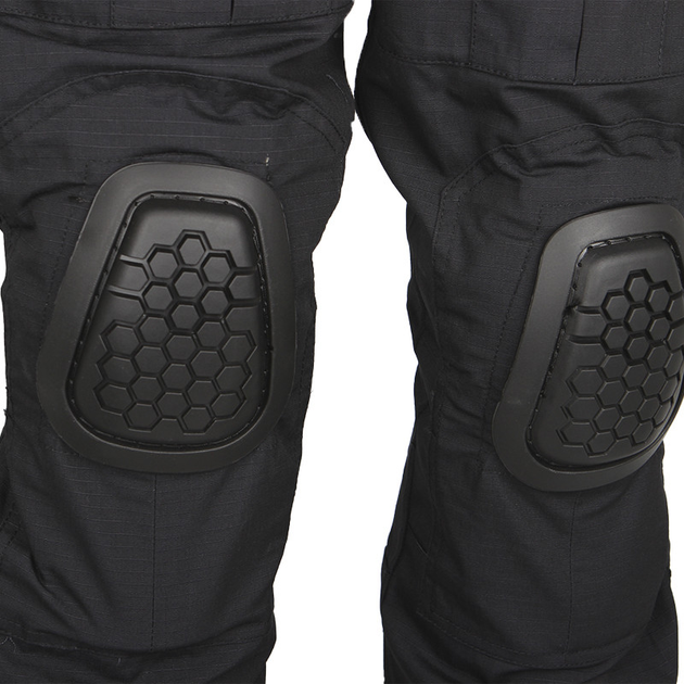 Тактические защитные наколенники налокотники Han-Wild GEN2 Black защитное снаряжение на тактическую одежду (SK-9873-42396) - изображение 2