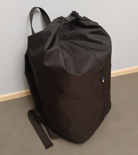 Тактичний рюкзак-баул 45 літрів Чорний Oxford 600D Flat MELGO вологозахисний речовий мішок - зображення 2