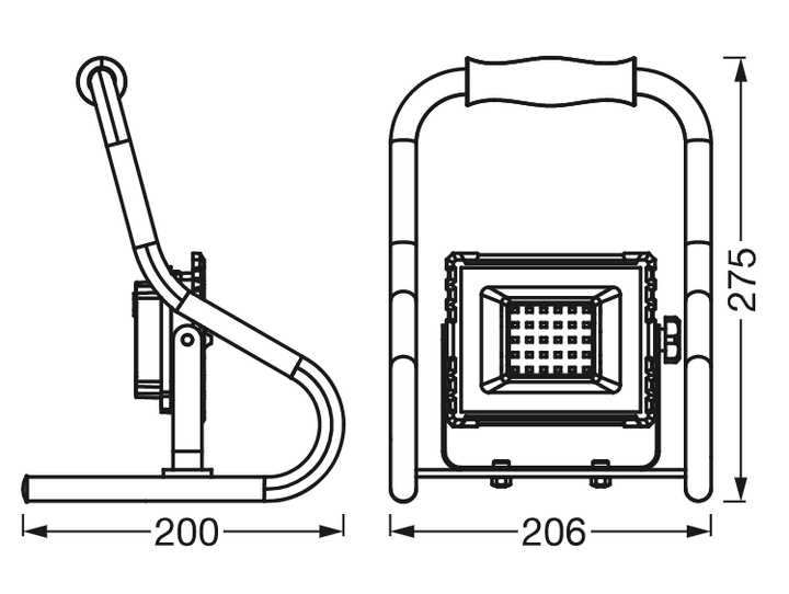 Прожектор LED 10W 5V 800lm 4000K IP44 200х276х206mm на аккумуляторе [4058075576476] LEDVANCE WORKLIGHT BATTERY - изображение 3