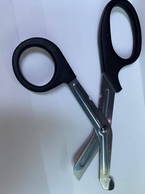 Ножницы тактические для разрезания перевязочного материала. Длина 18 см - изображение 1