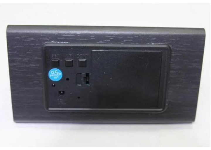 Настільний світлодіодний годинник-будильник Led Wood Clock VST 861-1 чорний з зеленим підсвічуванням - зображення 4