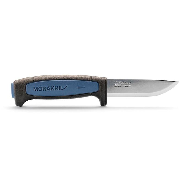 Нож с чехлом Morakniv 12242 Pro S, нержавеющая сталь, резиновая ручка с синей вставкой, 206 мм - изображение 1
