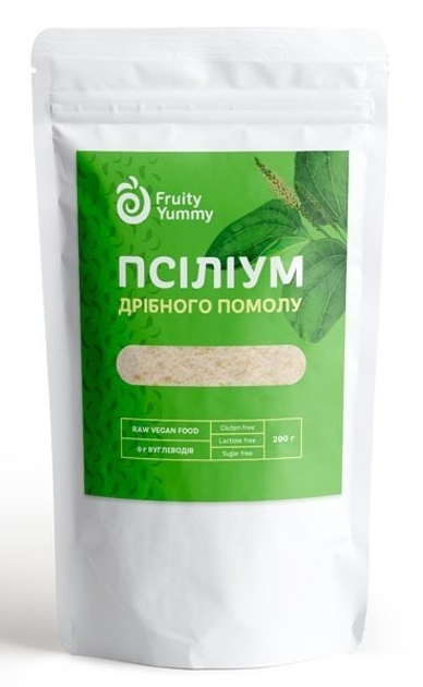 Псиллиум мелкого помола Fruity Yummy порошок из шелухи семян ...