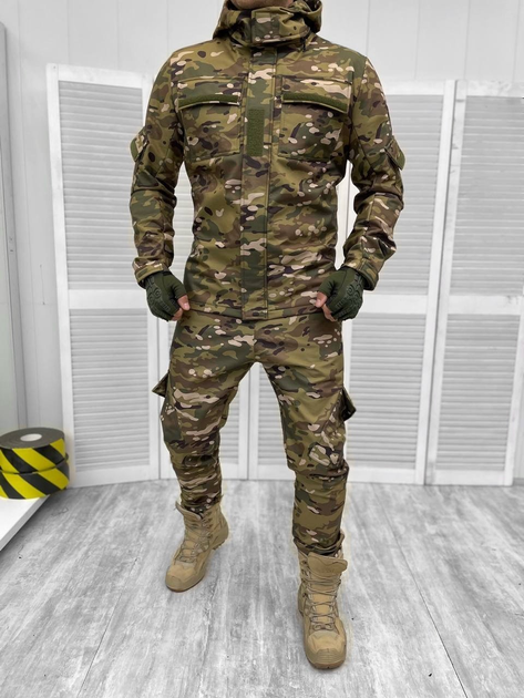 Тактическая зимняя теплая военная форма комплект ( Куртка + Штаны ), Камуфляж: Мультикам, Размер: M - изображение 1