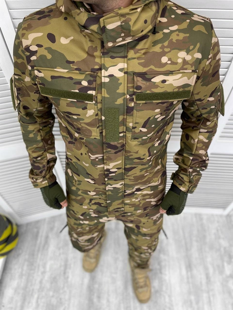Тактическая зимняя теплая военная форма комплект ( Куртка + Штаны ), Камуфляж: Мультикам, Размер: XL - изображение 2
