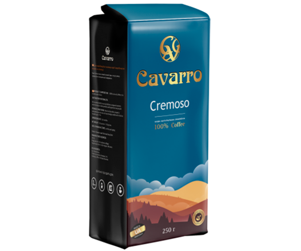 Кофе молотий Cavarro Cremoso 250 г - Фото 1 Кофе молотий Cavarro Cremoso 250 г - зображення 1