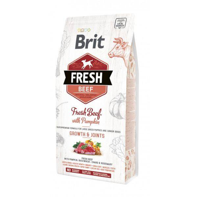 Корм Brit Fresh сухий для цуценят та молодих собак великих порід Бріт ...