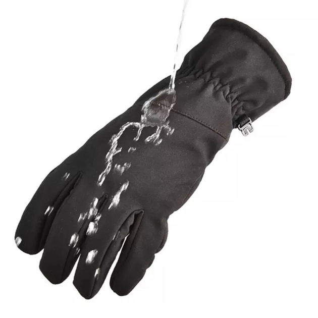 Зимові тактичні військові рукавиці Delta-Tec в кольорі чорний розмір XL - изображение 1
