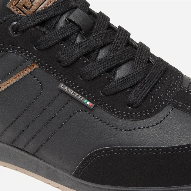 Sneakersy męskie Lanetti MP07-11672-01 41 27 cm Czarne (5904248950064) - obraz 5