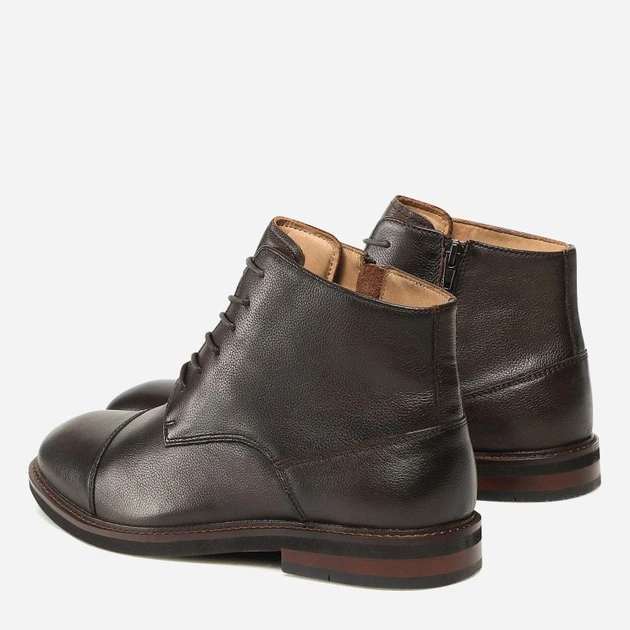 Botki męskie skórzane sznurowane Gino Rossi 121AM0180 41 27.6 cm Brązowe (5904862376523) - obraz 3