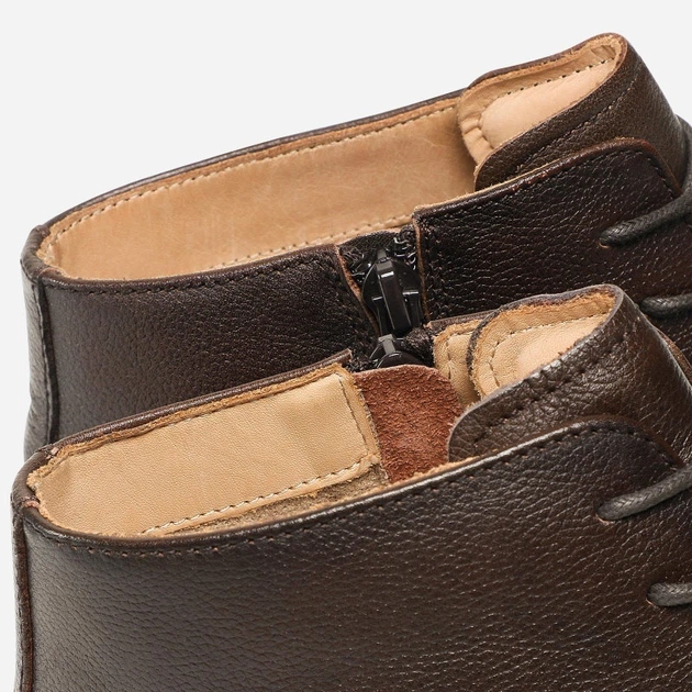 Botki męskie skórzane sznurowane Gino Rossi 121AM0180 41 27.6 cm Brązowe (5904862376523) - obraz 5
