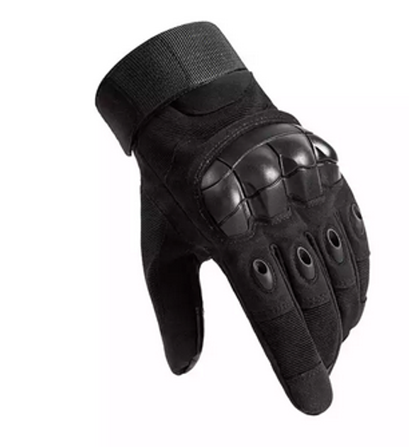 Перчатки тактические защитные с закрытыми пальцами черный сенсорные розмір XL - изображение 2