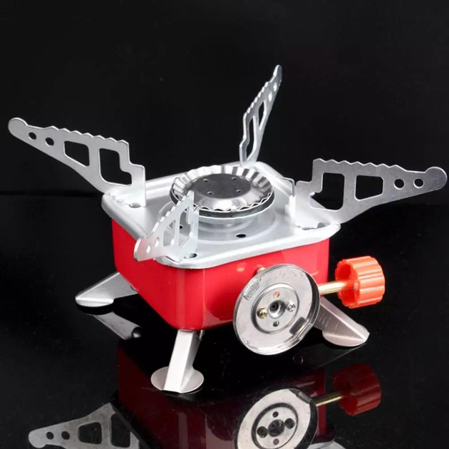 Похідна портативна газова плита з п'єзопідпалом Calmrex Portable Stove міні пальник туристичний, газова плитка для кемпінгу - зображення 8