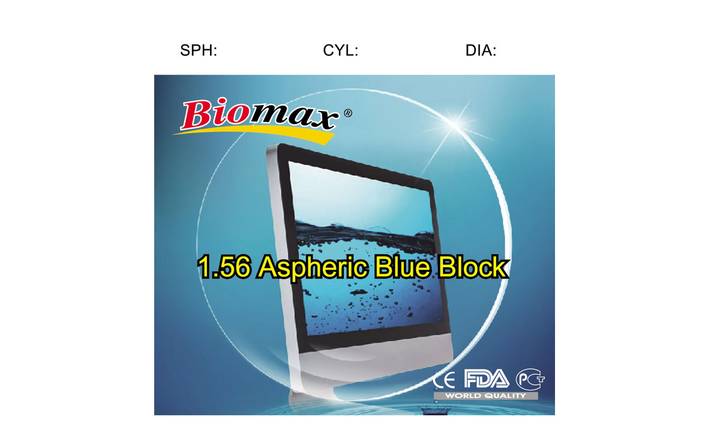Полимерная линза BIOMAX BLUE BLOCK. Ind. 1,56 Ø75-70 (±0,0 / ±6,0) от ...