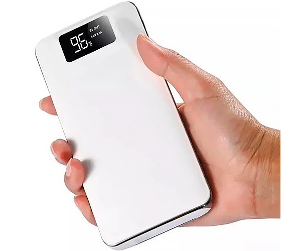 Внешний аккумулятор (повербанк) Power Bank Syrox PB107-White 20000 mAh с LED-дисплеем белый (PB107-White_1088) - изображение 5