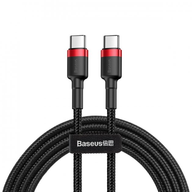 Кабель Baseus Cafule Cable USB For Type-C 3A 1m Red+Black CATKLF-B91 ...