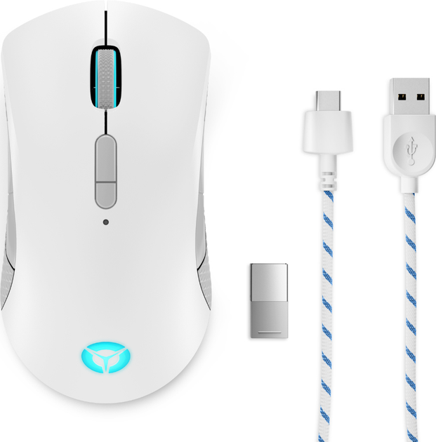 Мышь Lenovo Legion M600 RGB Wireless/Bluetooth/USB Gaming Mouse Stingrey White (GY51C96033) - изображение 11