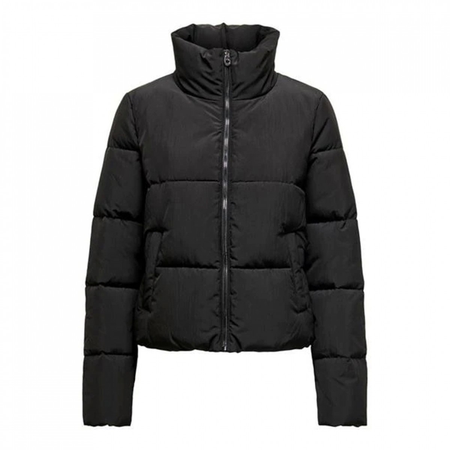 Crop puffer outlet jacket black