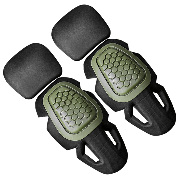 Тактические защитные наколенники налокотники Han-Wild G4 Green защитные с креплением на тактическую одежду LOZ - изображение 1