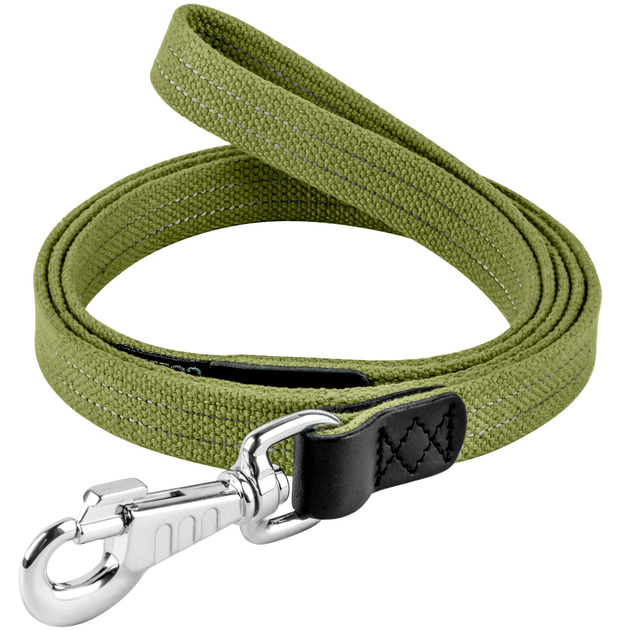 Брезентовый поводок для собак Collar х/б тесьма со светоотражающей ...