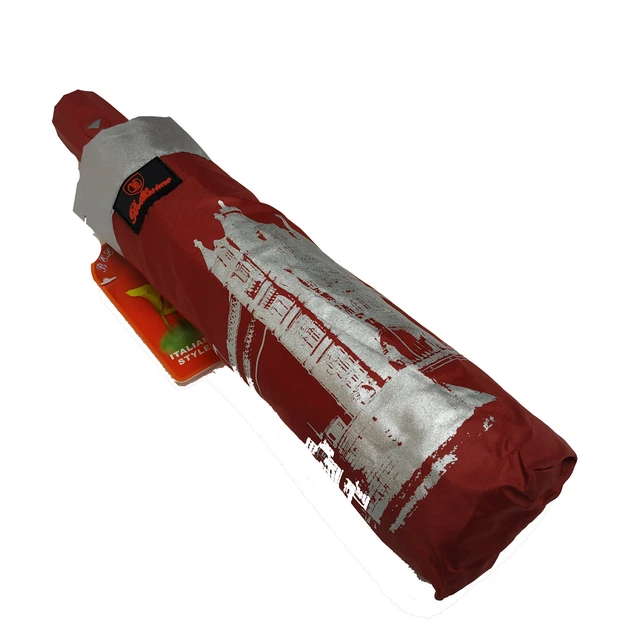 Женский зонтик полуавтомат Bellissimo с узором изнутри и тефлоновой пропиткой, вишневый,18315-9 - Фото 6 Женский зонтик полуавтомат Bellissimo с узором изнутри и тефлоновой пропиткой, вишневый,18315-9 - изображение 6