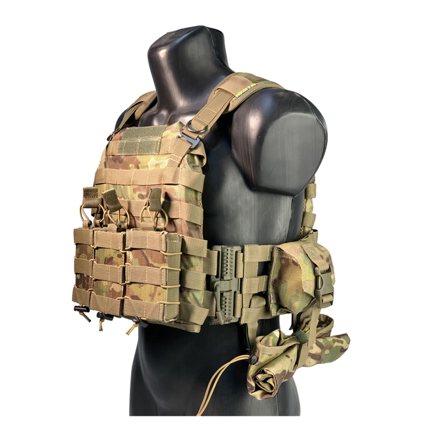 Плитоноска бронированный жилет Мультикам/multicam MOLLE на 6 магазинов с быстрым сбросом - изображение 3