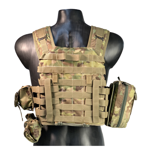 Плитоноска бронированный жилет Мультикам/multicam MOLLE на 6 магазинов с быстрым сбросом - изображение 5