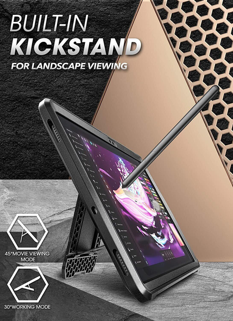 Чехол Supcase Unicorn Beetle Pro Full-Body Case для Samsung Galaxy Tab S7 FE/S7 Plus/S8 Plus Black [73931] - изображение 5