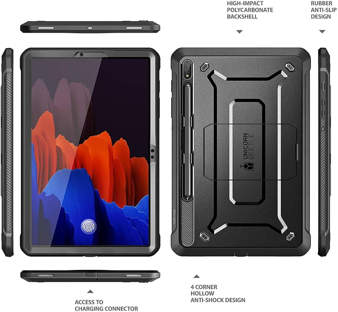 Чехол Supcase Unicorn Beetle Pro Full-Body Case для Samsung Galaxy Tab S7 FE/S7 Plus/S8 Plus Black [73931] - изображение 8