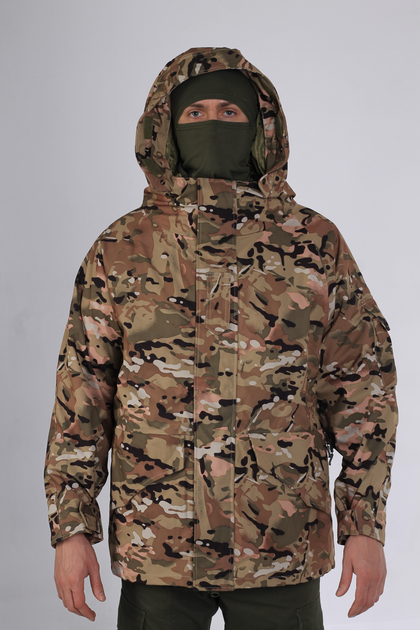 Військова тактична зимова куртка Softshell Мультикам S - зображення 1